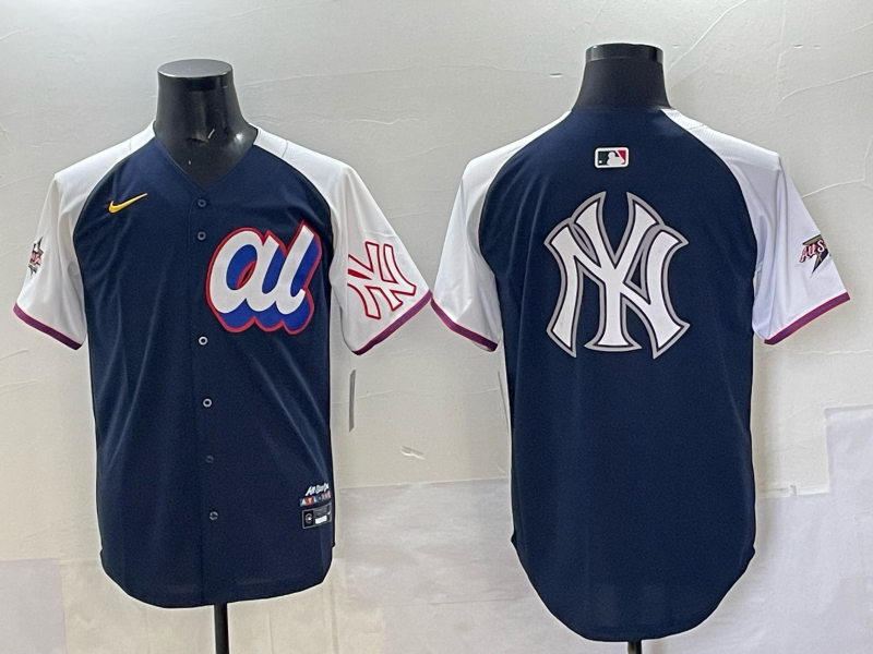Men New York Yankees blank blue 2025 MLB All Star Nike jersey 012->new york yankees->MLB Jersey